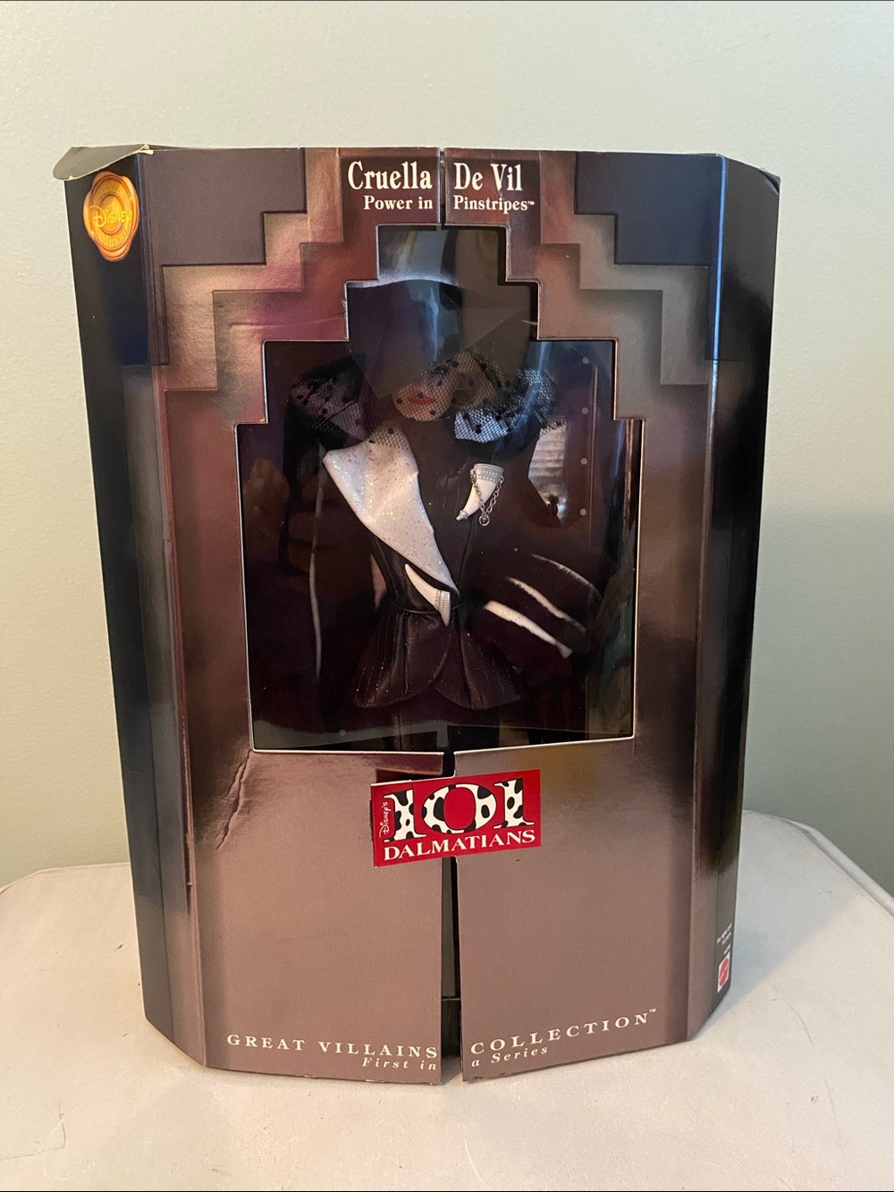 Mattel Cruella Doll - Black and White Villain Collectible 1996